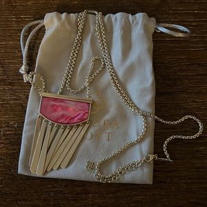 Kendra Scott Pink Pearl Illusion Pendant Necklace